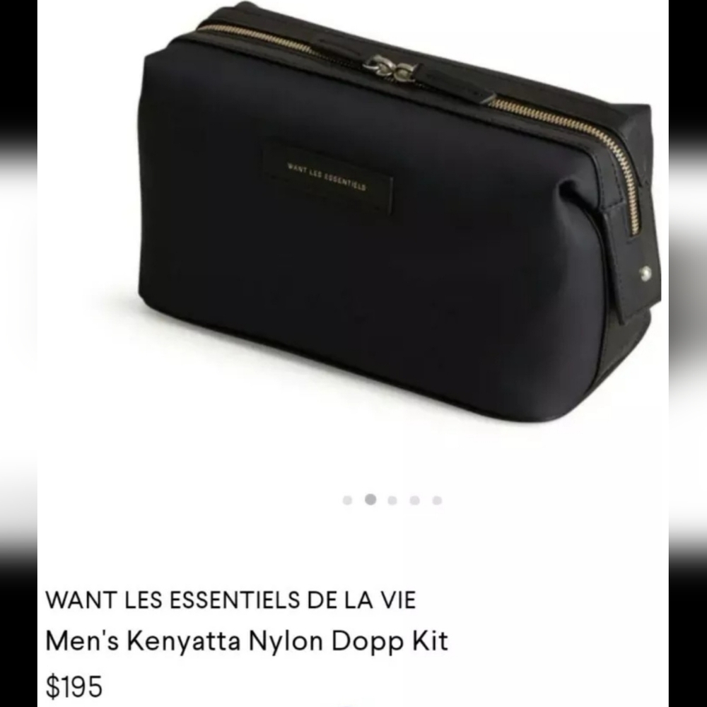 WANT Les Essentiels Black Nylon Toiletry Bag